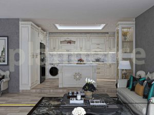 طراحی سه بعدی کابینت کلاسیک