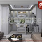 کابینت کلاسیک نقره ای
